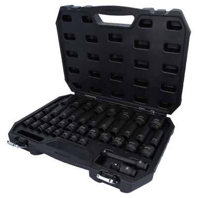 Coffret De Douilles 1/2'' À Chocs Courtes Et Longues, 40 Pièces