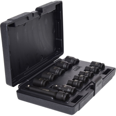Coffret De 10 Douilles À Chocs 6 Pans 1/2'', 10 À 24 mm, Cardan Et Rallonge
