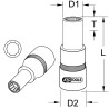 Douille Tournevis 1/2'' Pour Jantes Aluminium Oz, 10 mm, L.60 mm