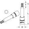 Douille Tournevis 1/2'' Pour Jantes Aluminium Oz, 8 mm, L.90 mm