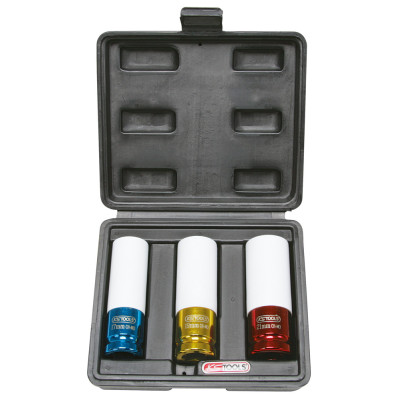 Jeu De 3 Douilles À Chocs 1/2'' Pour Jantes Aluminium, 17, 19, 21 mm
