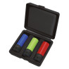 Coffret de 3 douilles à chocs longues 6 pans pour jantes aluminium , 17-19-21