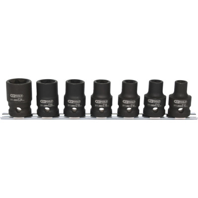 Rail De 7 Douilles À Chocs Courtes Torx® 1/2’’, E10-E24