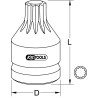Douille Tournevis À Chocs Courte 1/2'' Xzn®, M18 - L. 43 mm