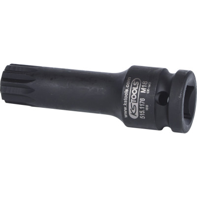 Douille Tournevis À Chocs Longue 1/2'' Xzn®, M18 - L. 75 mm