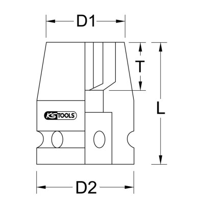 Douille À Chocs 6 Pans 3/4'', 70 mm - Sur Carte
