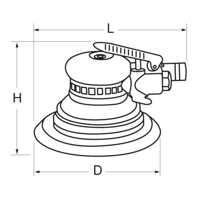 Ponceuse Orbitale Pneumatique 6'', Excentrique 2,5 mm