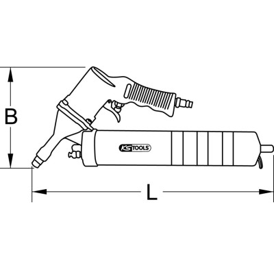 Pistolet À Graisse Pneumatique, 400 Ml