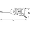 Clé À Choc Pneumatique À Broche Longue Supermonster 3/4", 3405 Nm