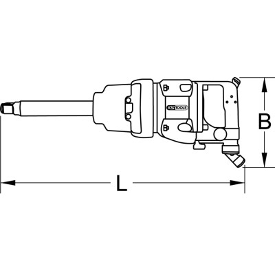 Clé À Choc Pneumatique À Broche Longue Supermonster 1'', 3405 Nm