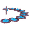 Lot De 10 Disques De Ponçage Violet 50,0 mm - Papier De Verre - Grains 150
