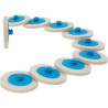 Lot De 10 Disques De Ponçage - 50,0 mm - Paille De Fer