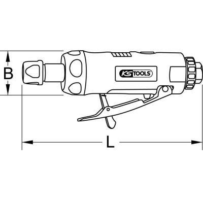 Mini Meuleuse Axiale Droite Pneumatique Slimpower