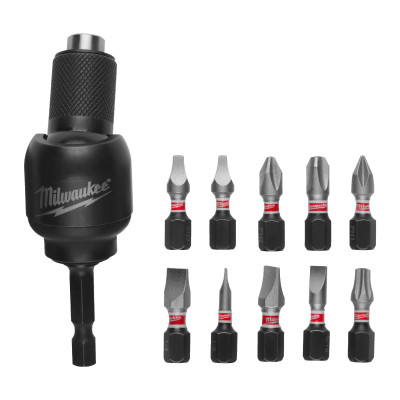 Renvoi D'Angle Cardan Visseuse A Chocs + 10 Embouts De Vissage 1 X Ph1 / 2 X Ph2