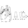 Extracteur Hydraulique Universel À 3 Griffes 50-450 mm