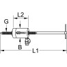 Vérin Hydraulique Avec Poignée Coulissante L,975 mm