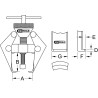 Extracteur à 2 griffes pour bras d'essuie-glaces et cosses de batterie, M8x50