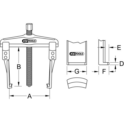 Extracteur À 3 Jeux De Griffes M14 X 1,5 X 150 mm