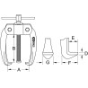 Extracteur À 2 Griffes Pour Cosses De Batterie, M10X100 mm