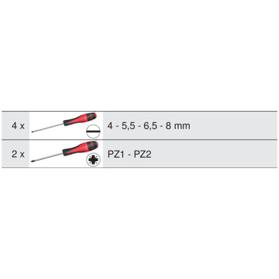 Module De Tournevis Ultimate Fente - Pozidriv®, 6 Pièces
