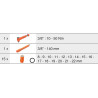 Module De Douilles Et Clé Dynamométrique 3/8" 10- 50 Nm Isolées 1000V, 17 Pièce
