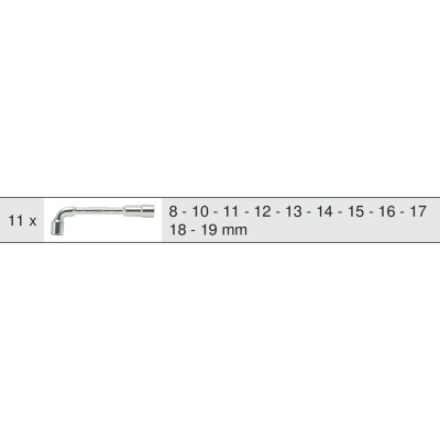 Module De Clés À Pipe Débouchées - 6 Pans, 11 Pièces