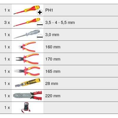 Module D'Outillage Électrique Pour Boites De Transport Scm, 11 Pcs