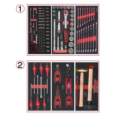 Servante Ultimate Bleue 7 Tiroirs Équipée De 114 Outils