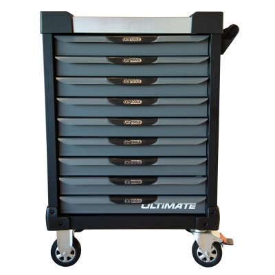 Servante Ultimate Noire Et Grise, 9 Tiroirs
