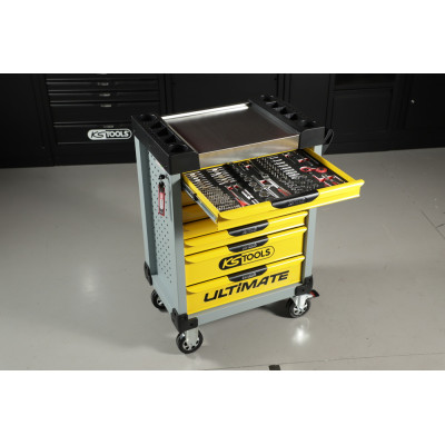 Servante Ultimate Grise Et Jaune, 7 Tiroirs