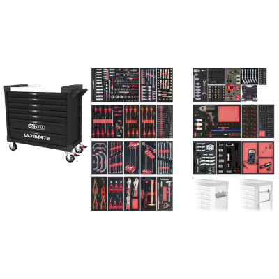 Servante Xl 7 Tiroirs Équipée De 677 Outils