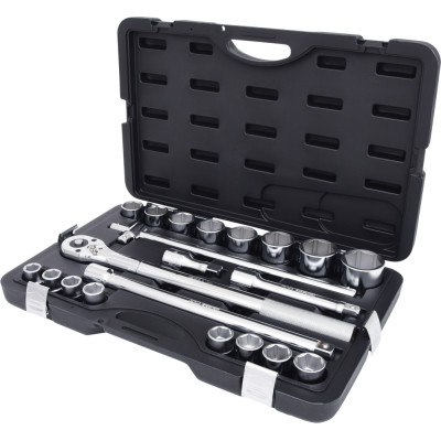 Coffret De Douilles 6 Pans Métriques Et Accessoires 3/4'', 21 Pièces
