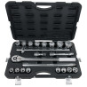 Coffret De Douilles 6 Pans Métriques Et Accessoires 3/4'', 21 Pièces