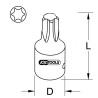 Douille Tournevis À Chocs Courte Torx® 1/2'', T45 - Sur Carte