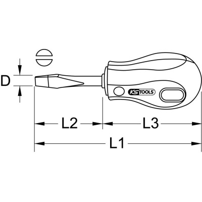 Tournevis Ergotorque® Tom Pouce Fente, 6 mm