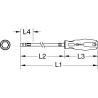 Tournevis flexible pour embouts ERGOTORQUEplus® extra-long, 6 pans 1/4'' 6,35
