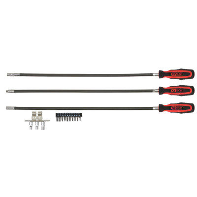 Jeu De 3 Tournevis Flexibles Ergotorque® L.500 mm, Et Accessoires, 16 Piècs