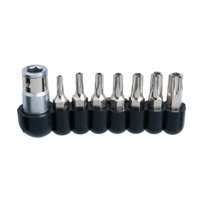Jeu D'Embouts De Vissage Torx Percé 5 Pans 1/4'', 8 Pièces