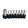 Jeu D'Embouts De Vissage Torx Percé 5 Pans 1/4'', 8 Pièces