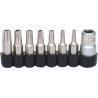 Jeu D'Embouts De Vissage Torx Percé 5 Pans 1/4'', 8 Pièces