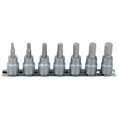 Rail De 7 Douilles Tournevis 6 Pans Ultimate 1/4'', 2,5 - 8 mm