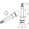 Douille Tournevis 1/2'' Xzn®, M10, Longueur 140 mm