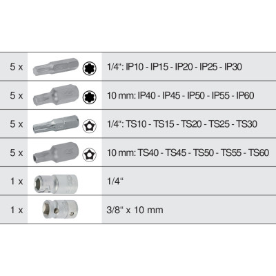 Jeu D'Embouts Torx Plus, 23Pcs