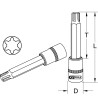 Douille Tournevis Ribe® M13, Longueur 200 mm