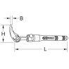 Levier Télescopique Avec Tête Orientable - 325-460 mm