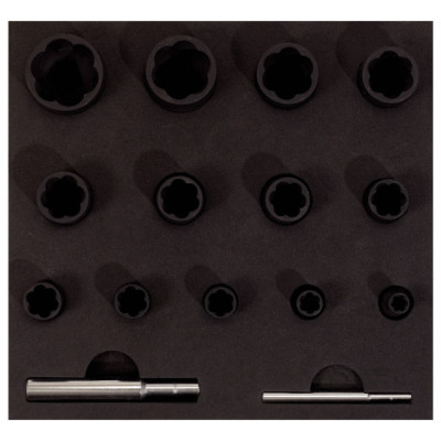 Module De Douilles À Chocs 1/4''-1/2'' Pour Vis Et Écrous Abîmés, 6 À 27 mm, 15