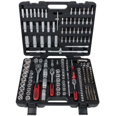 Coffret De Douilles Et Accessoires 1/4 + 3/8 + 1/2, 195 Pcs