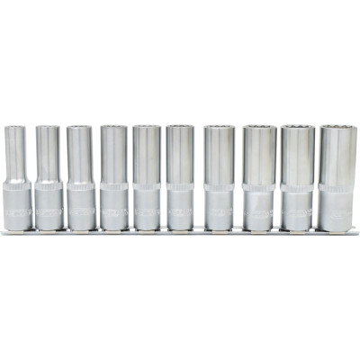 Jeu De 10 Douilles Longues 12 Pans 1/2"