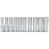Jeu De 10 Douilles Longues 12 Pans 1/2"