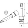 Douille Tournevis Ultimate Torx® Percé 1/2'', L.110 mm -T70